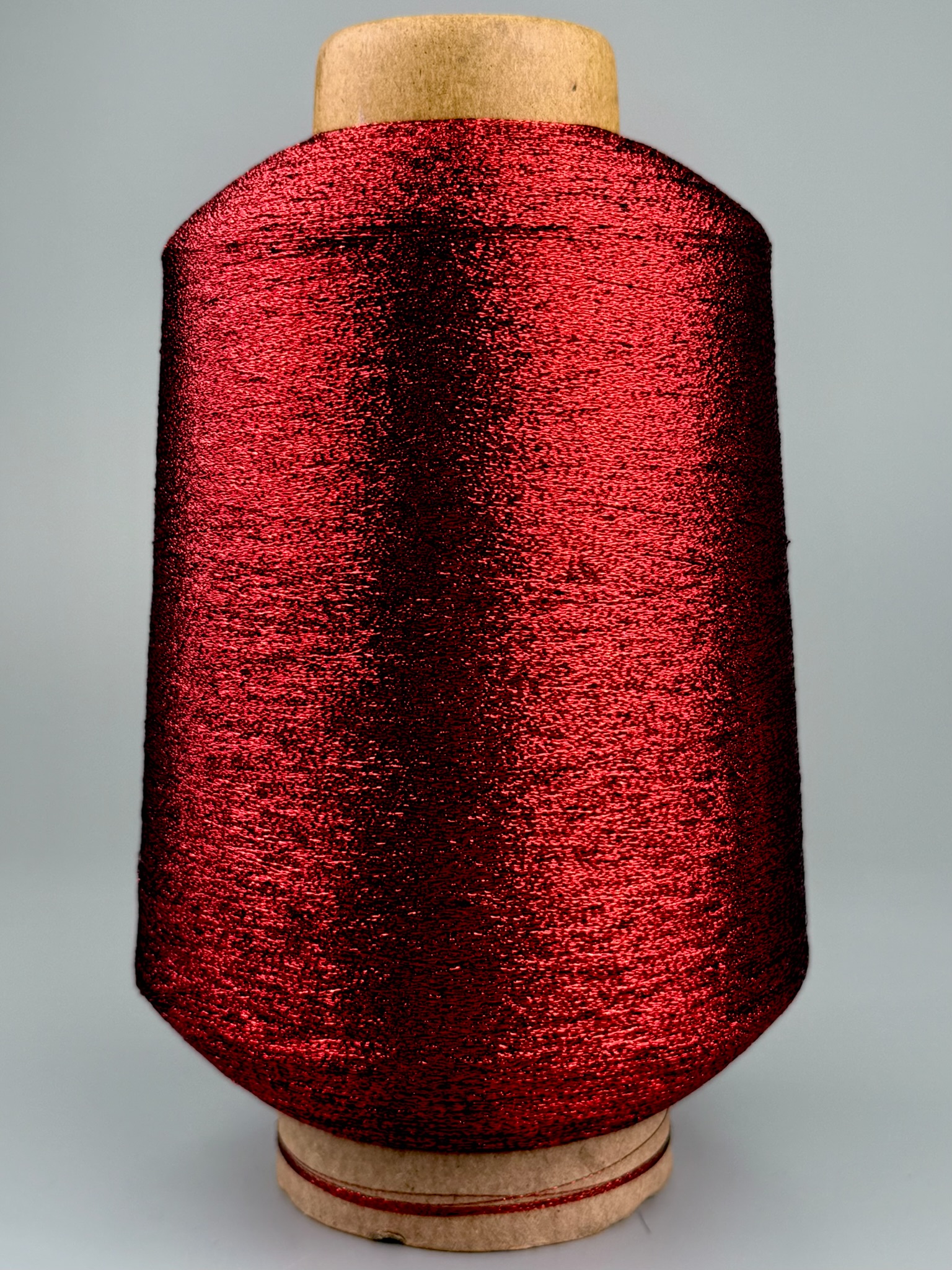 Lurexgarn 10000m/100g – Metallfaser col. Rubinrot foto 2